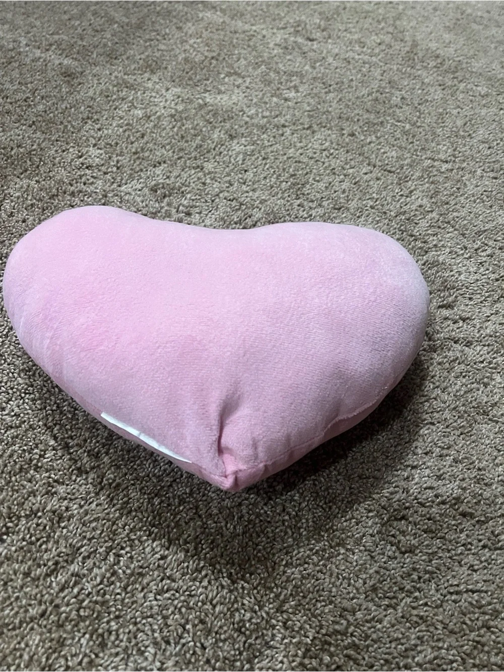 Love pink heart pillow